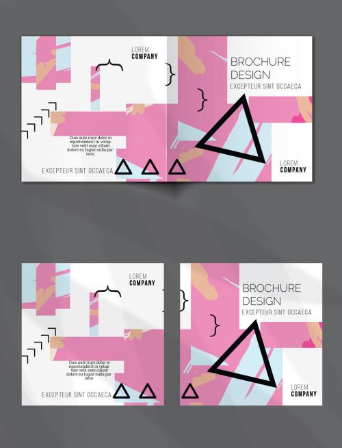 Flyer Layout with Abstract Motion Blur and Glowing Shape