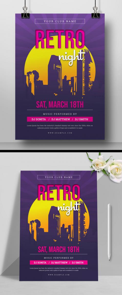 Retro Event Flyer Layout