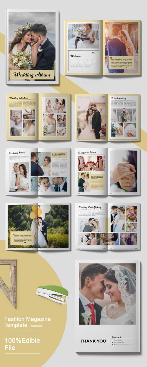 Wedding Album Magazine Design Layout