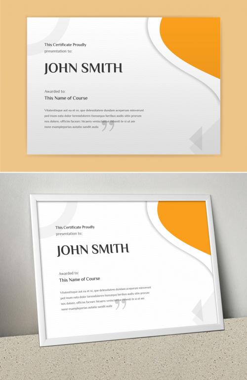 Orange Certificate Design