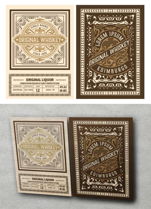 Set of 2 Vintage Labels for Packing