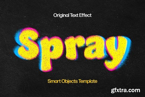 Color Spray Text Effect 6L8S65S