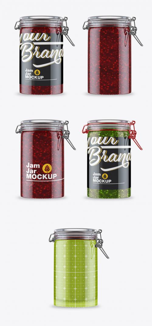 Clasic Jam Jar Mockup