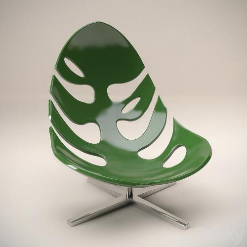 Monstera lounge chair by Philip Ahlstrom | Armchair leaf monstera