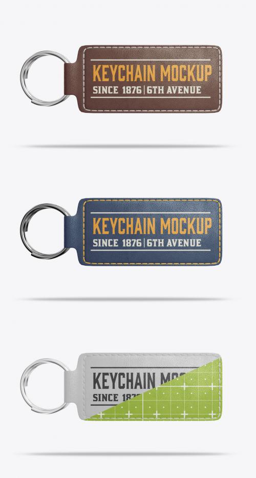 Leather Keychain Mockup