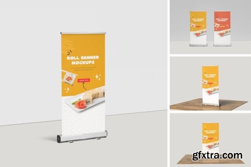 Roll Banner Mockup Collections 9xPSD