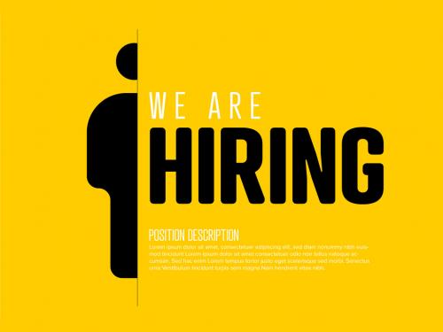 We Are Hiring Minimalistic Flyer Layout Yellow Version