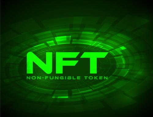 Nft Non Fungible Token Concept Illustration Layout