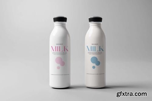 Milk Bottle Mockup Collections 15xPSD
