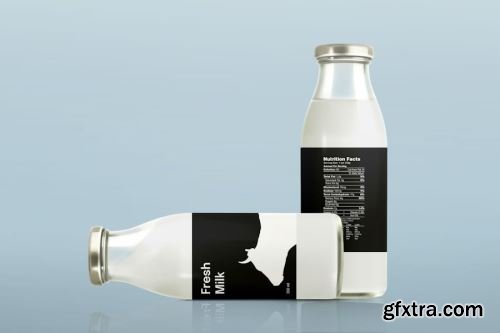 Milk Bottle Mockup Collections 15xPSD