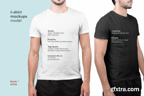 Man T-Shirt Mockup Collections 13xPSD