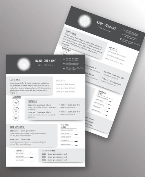 Resume Design with Details for Creative Person