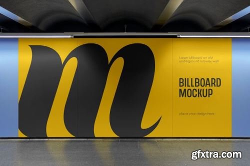 Billboards on Underground Subway Mockup Collections #1 13xPSD