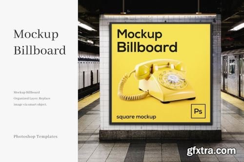 Billboards on Underground Subway Mockup Collections #1 13xPSD