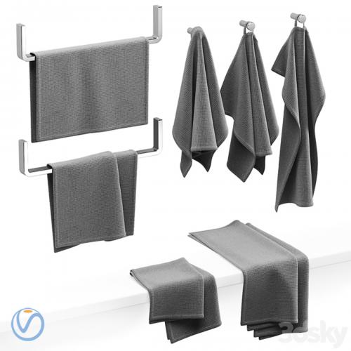 KITCHEN TOWELS GRAY