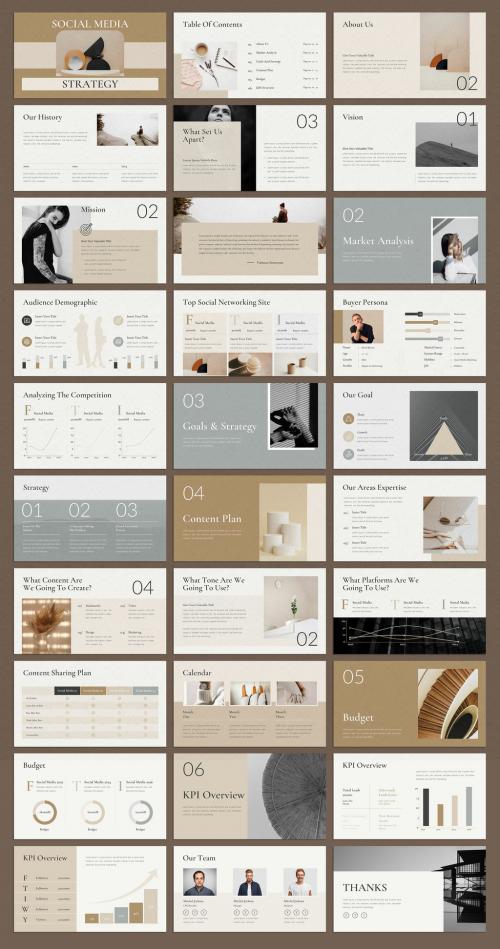 Social Media Strategy Presentation Layout