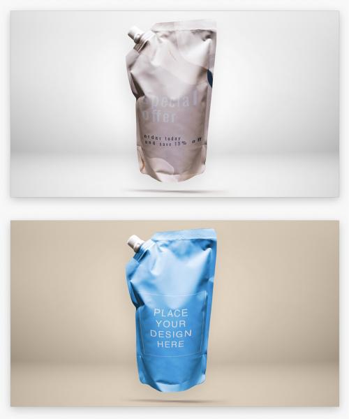 Liquid Soap Pouch Mockup