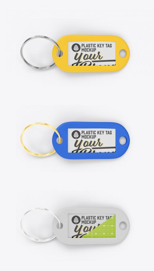 Plastic Key Tag Mockup