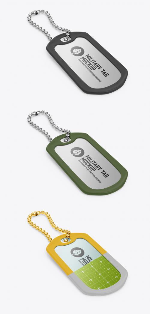 Metallic Tag Mockup