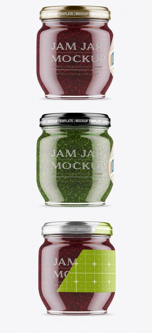 Raspberry Jam Jar Mockup