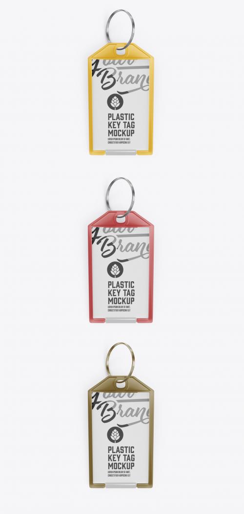 Plastic Key Tag Mockup