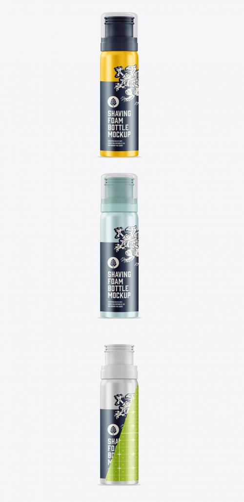 Shaving Foam Bottle Mockup