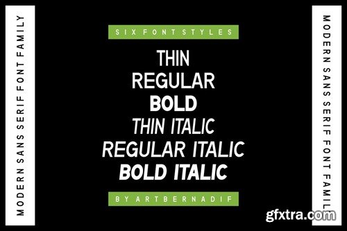 Qentix - Modern Sans Serif Font Family WMHDMMN