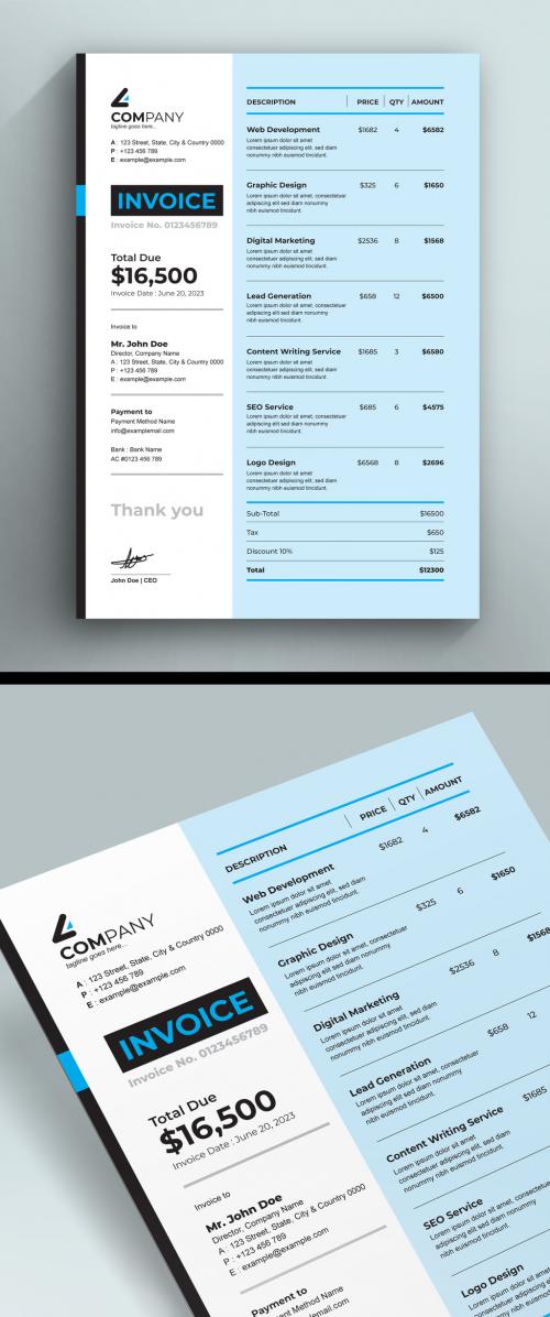 Company Invoice Layout