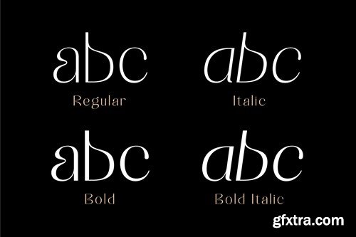 Adrianna Gabrielle - Elegant Font Family 25YFDYG