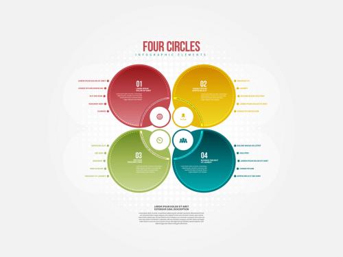 Four Circles Infographic