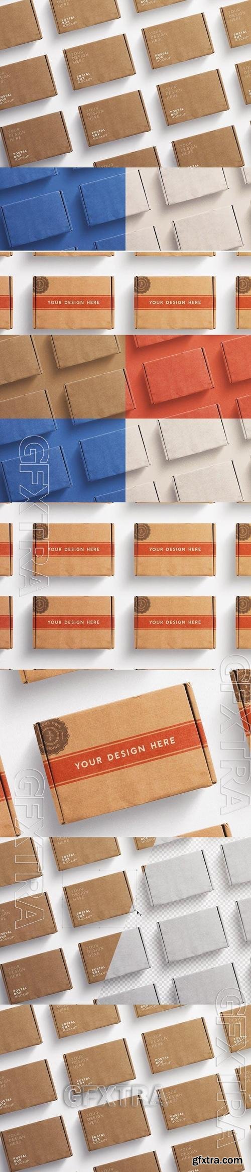 Postal Box Mockup Diagonal Layout A65HXP5