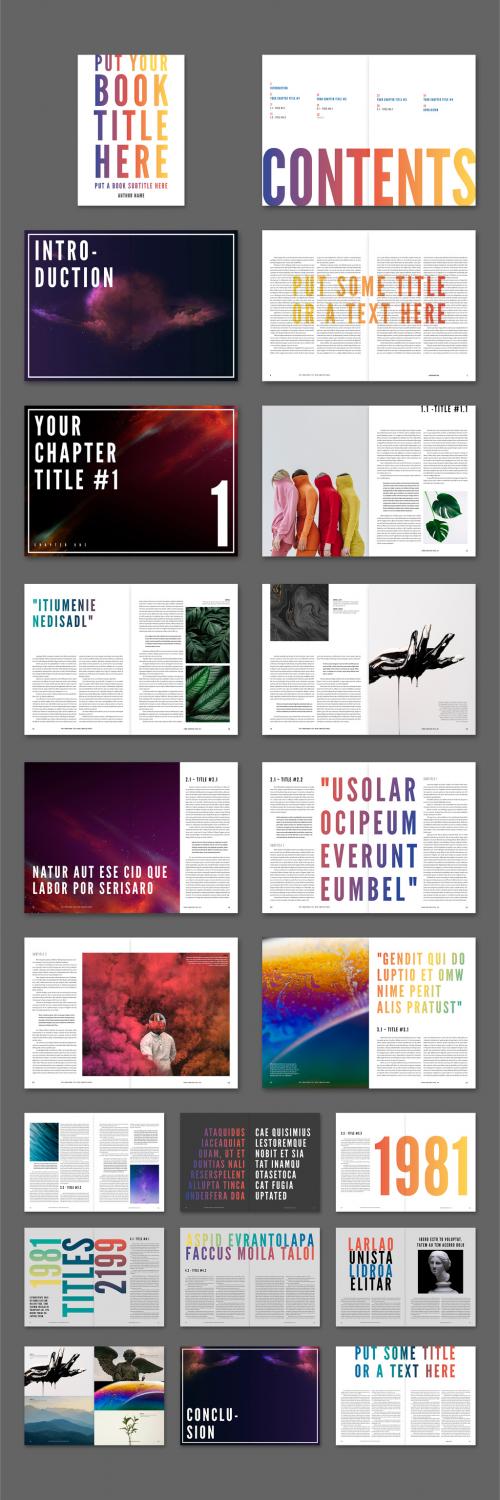 Book Layout with Bold Typographic Accents