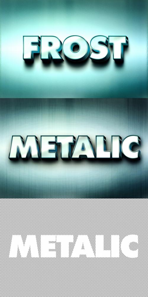 Metallic Cold 3D Text Effect