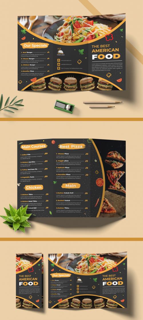 Trifold Food Menu Design