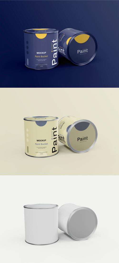 Paint Cans Mockup