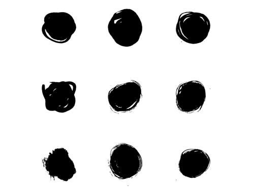 Vector Circle Collection of Ink Doodle