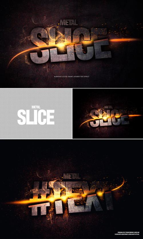 Metallic Sliced Text Effect