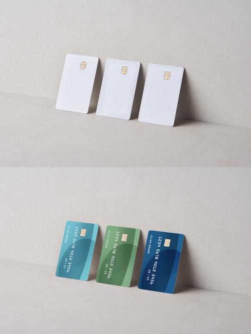 Credit Card Mockup Set with Chip