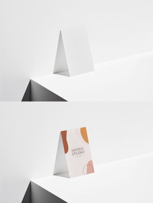 Vertical Business Card Mockup