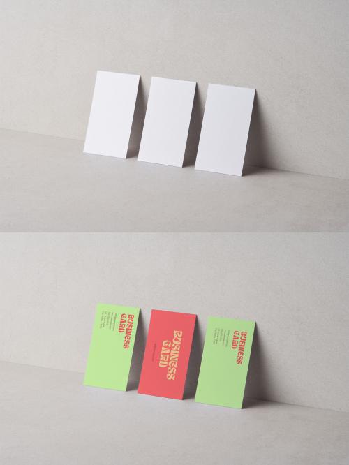 Group of Business Cards Mockup 3.5X2 Size