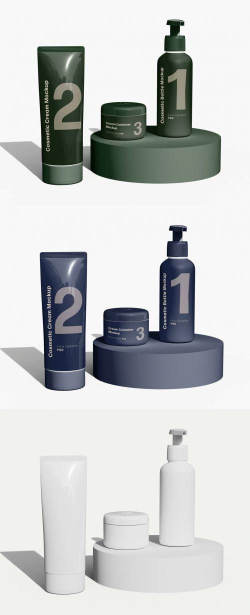 Cosmetic Cream Container Mockup