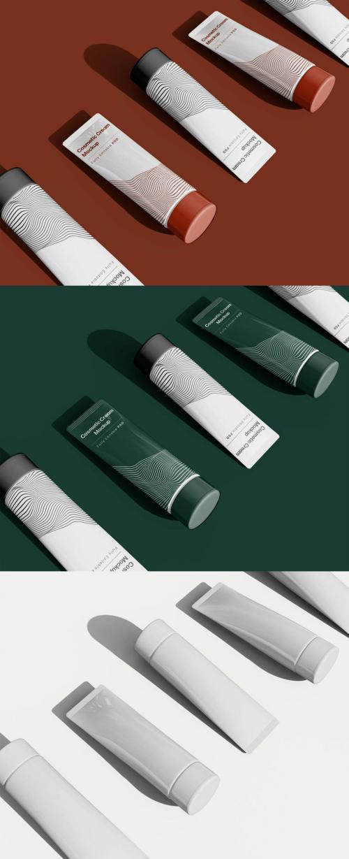 Five Cosmetic Creams Mockup