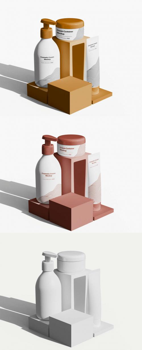 Cosmetic Cream Set Mockup