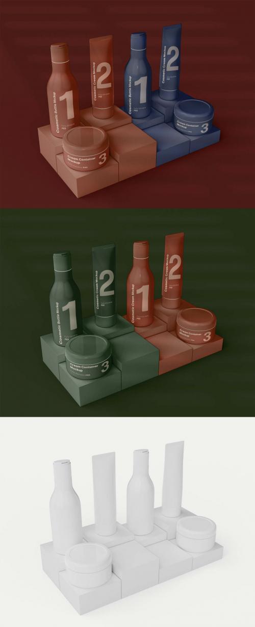 Cosmetic Bottles Mockup