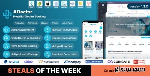 CodeCanyon - ADoctor - Hospital Doctor Booking Android and iOS App | Website | Admin Panel v1.3.0 - 47212127 - Nulled