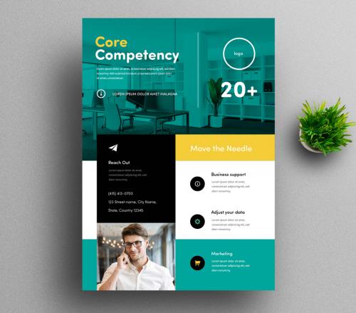 Teal Corporate Flyer Layout