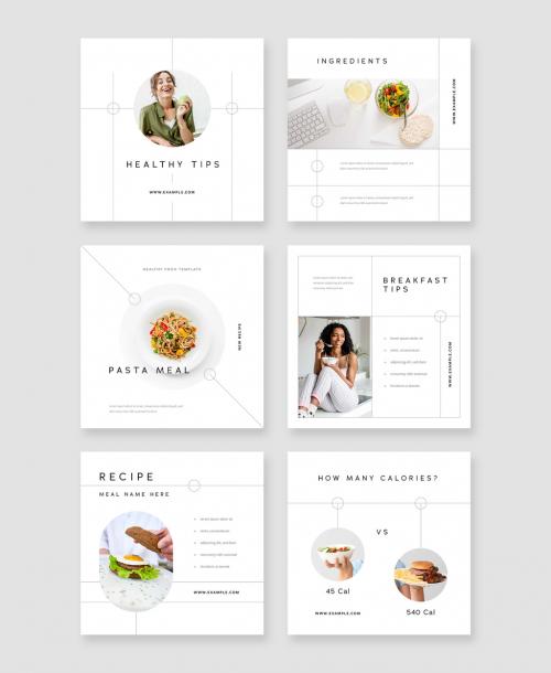 Minimal Cuisine Layouts for Mobile Social Media