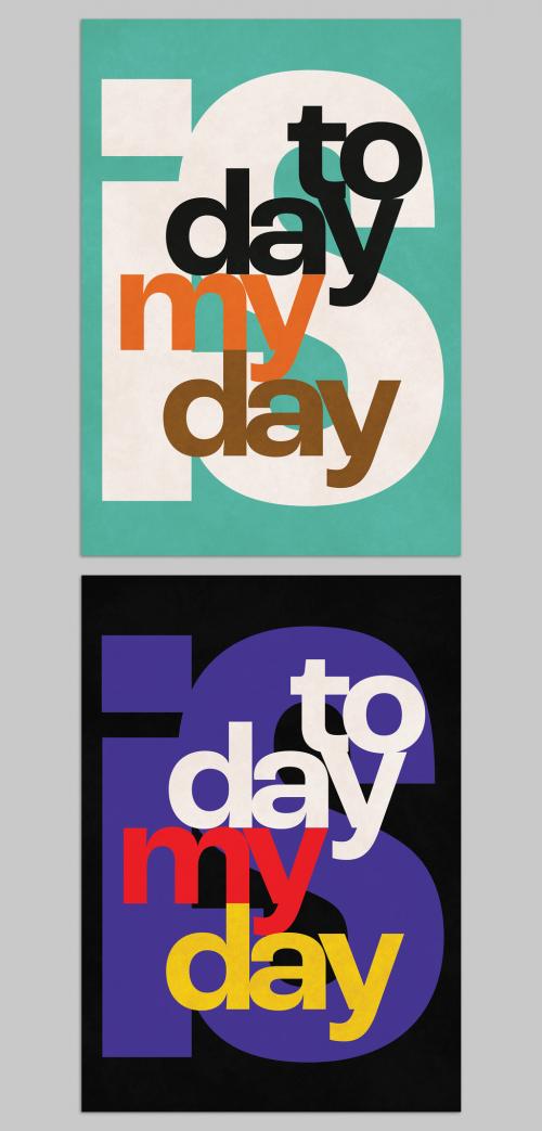 Motivational Poster Layout with Bold Modern Typography