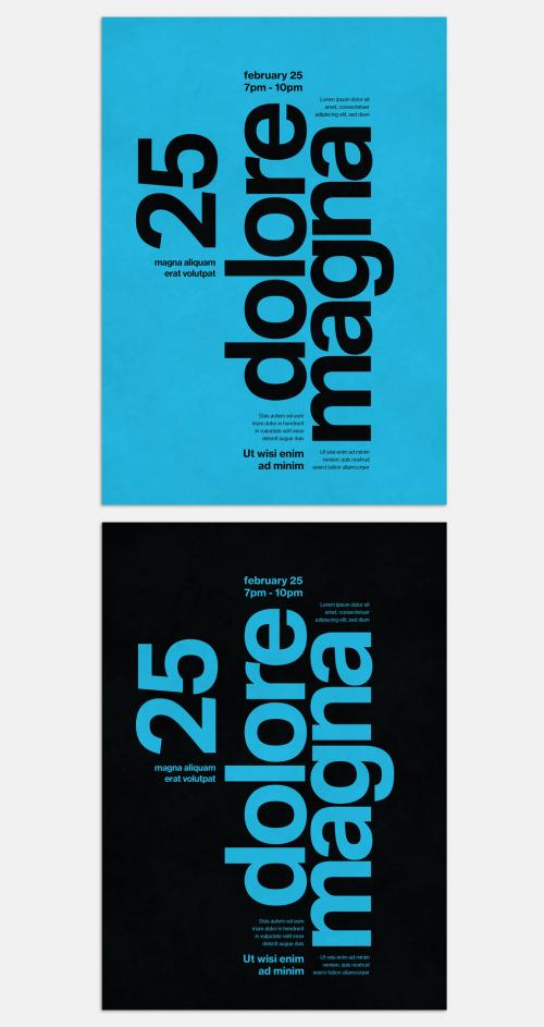 Promotional Poster Design Layout with Creative Typography