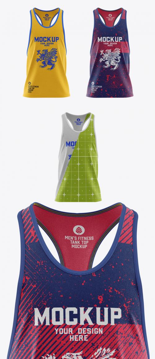 Mens Fitness Tank Top Mockup